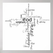 Christliches Kreuzplakat Poster (Vorne)