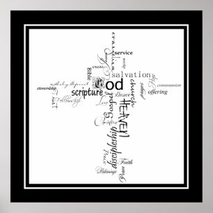 Christliches Kreuzplakat Poster