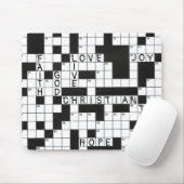 Christliches Kreuzworträtsel-Muster Mousepad (Mit Mouse)