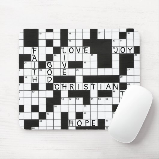 Christliches Kreuzworträtsel-Muster Mousepad (Mit Mouse)