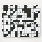 Christliches Kreuzworträtsel-Muster Mousepad (Vorne)