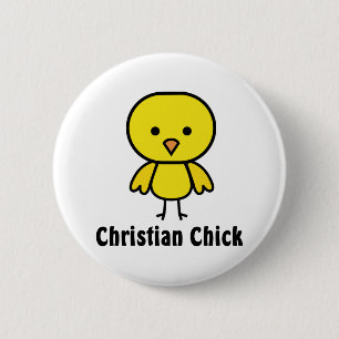 Christliches Küken Button