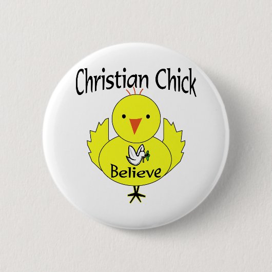 Christliches Küken Button (Vorderseite)