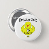 Christliches Küken Button (Vorne & Hinten)