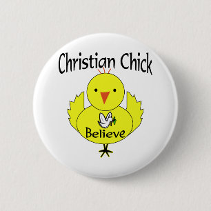 Christliches Küken Button