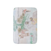 Christliches Kunstwerk Das gute Samariter Badematte (Vorderseite Vertikal)