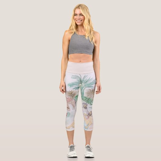 Christliches Kunstwerk Das gute Samariter Capri Leggings (Vorderseite)
