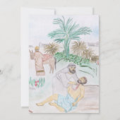 Christliches Kunstwerk Das gute Samariter Einladung (Rückseite)
