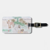 Christliches Kunstwerk Das gute Samariter Gepäckanhänger (Vorderseite horizontal)