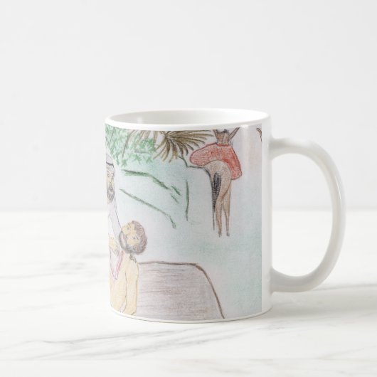 Christliches Kunstwerk Das gute Samariter Kaffeetasse (Rechts)