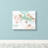 Christliches Kunstwerk Das gute Samariter Leinwanddruck (Insitu (Holzboden))