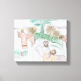 Christliches Kunstwerk Das gute Samariter Leinwanddruck