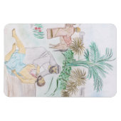 Christliches Kunstwerk Das gute Samariter Magnet (Horizontal)