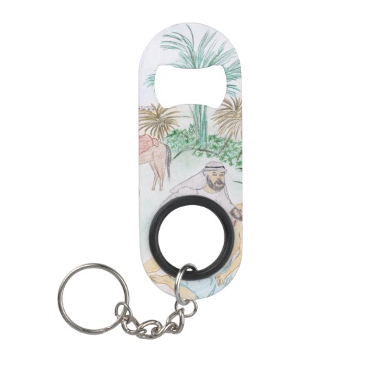 Christliches Kunstwerk Das gute Samariter Mini Flaschenöffner (Vorderseite)