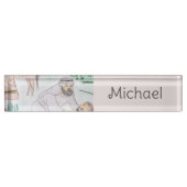 Christliches Kunstwerk Das gute Samariter Namensplakette (Vorderseite)