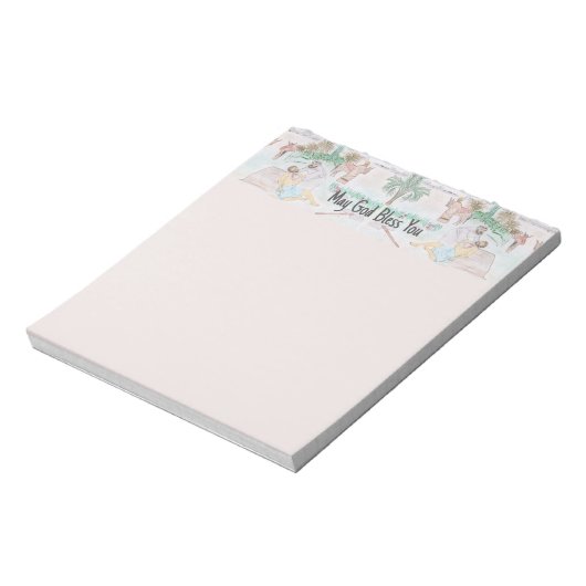 Christliches Kunstwerk Das gute Samariter Notizblock (Rotiert)