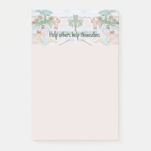 Christliches Kunstwerk Das gute Samariter Post-it Klebezettel