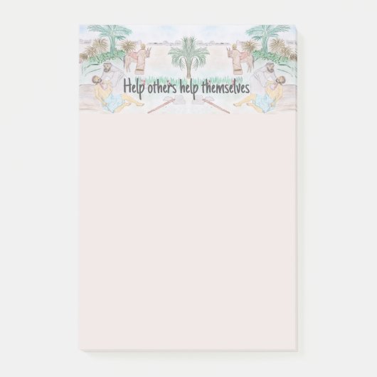 Christliches Kunstwerk Das gute Samariter Post-it Klebezettel (Vorderseite)