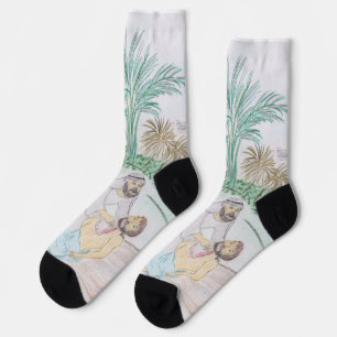 Christliches Kunstwerk Das gute Samariter Socken