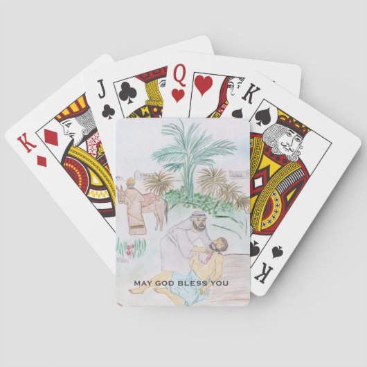 Christliches Kunstwerk Das gute Samariter Spielkarten (Rückseite)