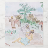 Christliches Kunstwerk Das gute Samariter Weinetikett (Einzelnes Label)