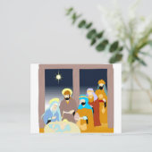 Christliches Kunstwerk der Krippe Postkarte (Stehend Vorderseite)
