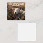 Christliches Lämmchen in Brillen Mitteilungskarte (Vorne/Hinten)