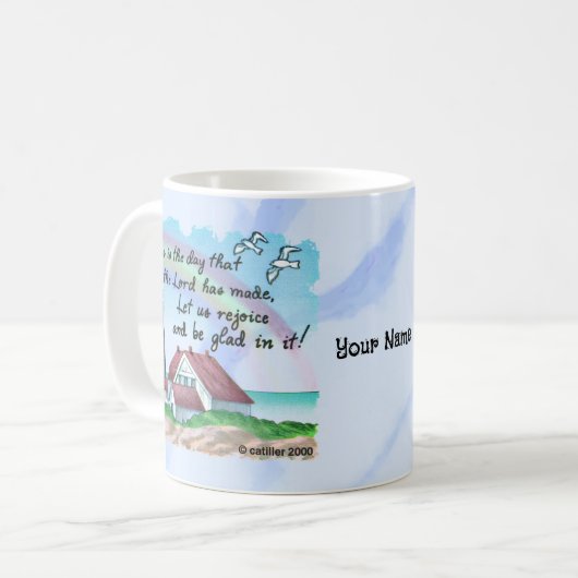 Christliches Leuchtturm Kaffeetasse (Vorderseite Links)