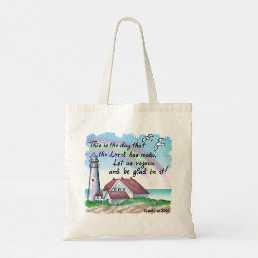 Christliches Leuchtturm Tote Bag Tragetasche (Rückseite)