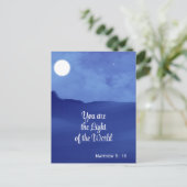 Christliches Licht der Welt Matthew 5 16 Postkarte (Stehend Vorderseite)