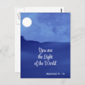 Christliches Licht der Welt Matthew 5 16 Postkarte (Vorne/Hinten)