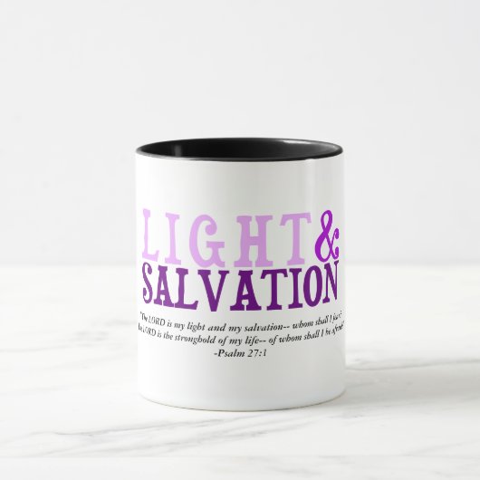 Christliches LICHT UND SALVATION Scripture Vers Tasse (Zentrum)
