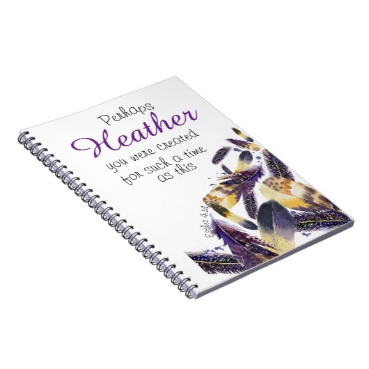 Christliches Lila Skript Notizblock (Rechte Seite)