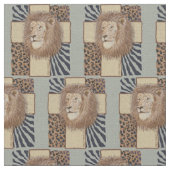 Christliches Lion Cross Stoff (Nahaufnahme)