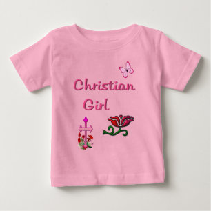 Christliches Mädchen Baby T-shirt