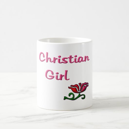 Christliches Mädchen Kaffeetasse (Mittel)