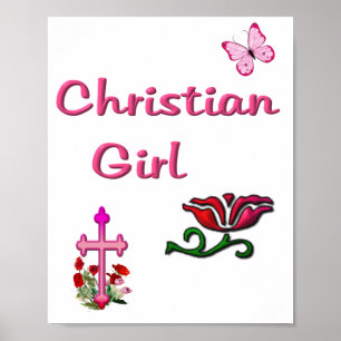 Christliches Mädchen Poster