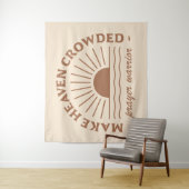 Christliches Mädchen zitiert beige beige Ästhetik Wandteppich (Beispiel)