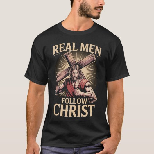 Christliches Männer T-Shirt – Stärke durch Glauben (Vorderseite)