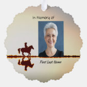 Christliches Memorial Foto Gebet Pferderücken Ornament Karte (Rückseite)