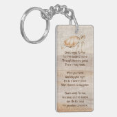 Christliches Memorial Foto Sandy Beach Turtle Schlüsselanhänger (Vorderseite links)