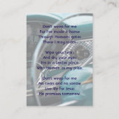 Christliches Memorial Keepake Antike Autos Auto Visitenkarte (Rückseite)