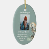 Christliches Memorial Keepake Barn Owl Bird Keramik Ornament (Rechts)
