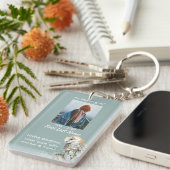 Christliches Memorial Keepake Barn Owl Bird Schlüsselanhänger (Vorderseite rechts)