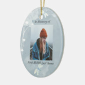 Christliches Memorial Keepake Dragonfly Weiße Blum Keramik Ornament (Links)