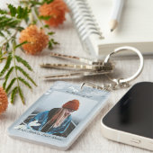 Christliches Memorial Keepake Dragonfly Weiße Blum Schlüsselanhänger (Vorderseite rechts)