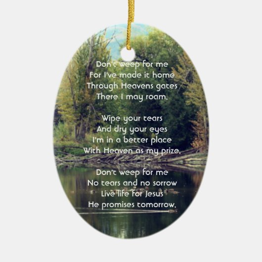 Christliches Memorial Keepake Lake Pond Park Ducks Keramik Ornament (Vorne)