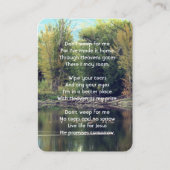 Christliches Memorial Keepake Lake Pond Park Ducks Visitenkarte (Vorderseite)