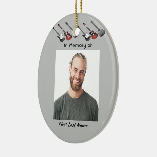 Christliches Memorial Keepake Musician Gitarre Keramik Ornament (Links)
