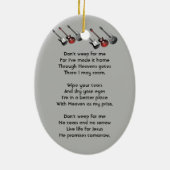 Christliches Memorial Keepake Musician Gitarre Keramik Ornament (Hinten)